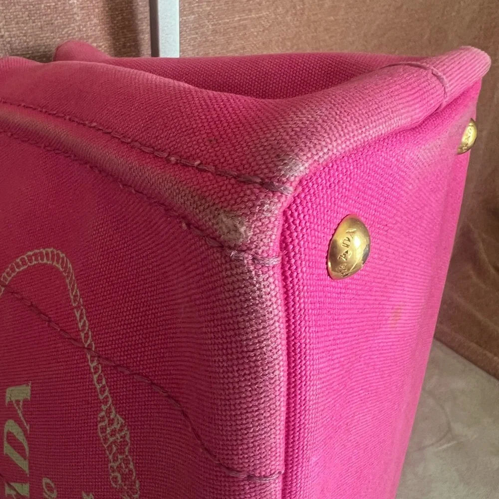 Prada Fuchsia Canapé small Canvas Tote - Picture 6 of 16